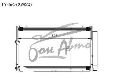 Радиатор кондиционера TOYOTA PRIUS 2003-2009 (NHW20) 
Бренд: TONGSHI AL16