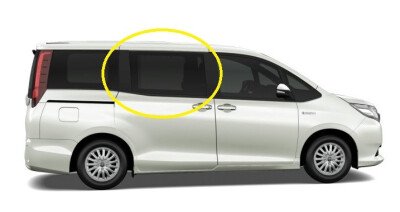 Стекло боковое TOYOTA NOAH 2014-2022 ZR80 RD/RH/X фурнитура, 
Бренд: BENSON Тонированное