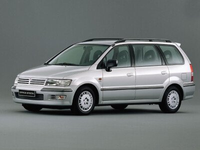 Стекло лобовое MITSUBISHI SPACE WAGON 1997-2003 (N84W-RHD) фурнитура, 
Бренд: BENSON с синей полосой
