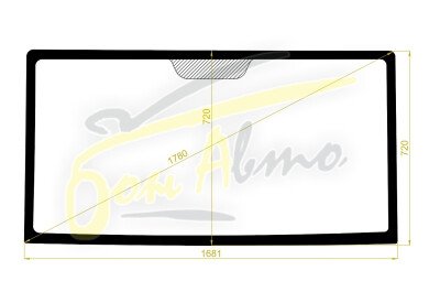 Стекло лобовое NISSAN CONDOR 2007- (H43,H44-wide-1681*720*1780) 
Бренд: КМК с синей полосой