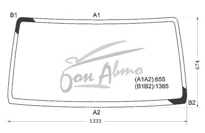 Стекло лобовое SUZUKI CARRY TRUCK 1999-2002 (DA52T-1331*674*) 
Бренд: BSG с зеленой полосой