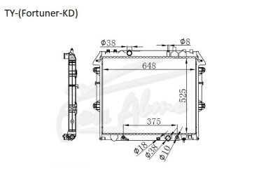 Радиатор TOYOTA FORTUNER 2004-2015 (KUN50) (1-2KD) 
Бренд: TONGSHI PL26AT