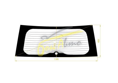 Стекло заднее с обогревом FIAT SEDICI 2006-2014 (YA11-5d) 1 отверстие 
Бренд: BSG Тонированное