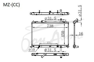 Радиатор MAZDA BIANTE 2008-2018 (CC) (L3VE) 
Бренд: TONGSHI PL16AT