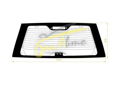 Стекло заднее с обогревом INFINITI QX4 1995-2004 (R50) 10 отверстий 
Бренд: BSG Тонированное