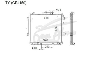 Радиатор TOYOTA 4RUNNER 2009-2024 (GRN280) (1GR) 
Бренд: TONGSHI PL26AT