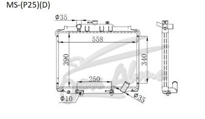 Радиатор MITSUBISHI DELICA 1986-1999 (P25W) (4G64,4D56) 
Бренд: TONGSHI PL32AT