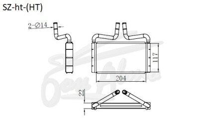 Радиатор отопителя SUZUKI SWIFT 2000-2004 (HT51-81,HR51-81) 
Бренд: TONGSHI AL22