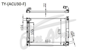 Радиатор TOYOTA HARRIER 2006-2013 (ACU30)(F) (2AZ) 
Бренд: TONGSHI PL22AT
