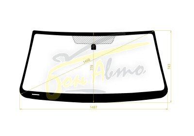 Стекло лобовое TOYOTA TACOMA 2004-2015 (GRN250) 
Бренд: YHG с синей полосой