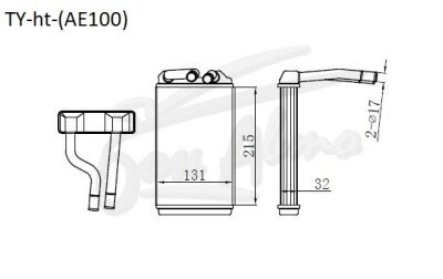 Радиатор отопителя TOYOTA COROLLA SPACIO 1996-2001 (AE115) 
Бренд: TONGSHI AL32