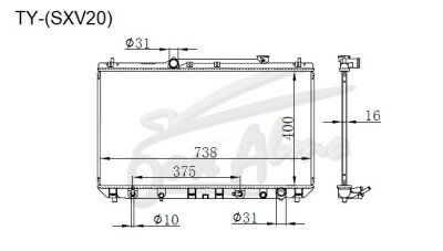 Радиатор TOYOTA CAMRY GRACIA 1996-2001 (SXV20) (5S) 
Бренд: TONGSHI PL16AT