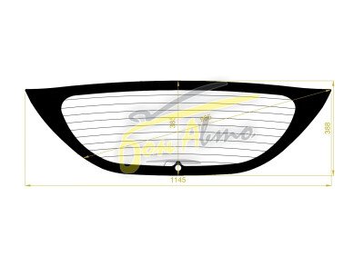 Стекло заднее с обогревом HYUNDAI VELOSTER 2012-2016 (FS) низ 1 отверстие 
Бренд: BSG