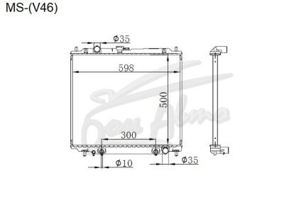 Радиатор MITSUBISHI PAJERO 1991-1999 (V46) (4M40) 
Бренд: TONGSHI AL36AT