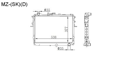 Радиатор NISSAN VANETTE 1999-2011 (SK)(dies) (RF) 
Бренд: DG CB32MT