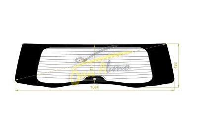 Стекло заднее с обогревом INFINITI QX56 2010-2013 (Z62) 1 отверстие молдинг, 
Бренд: BENSON Тонированное