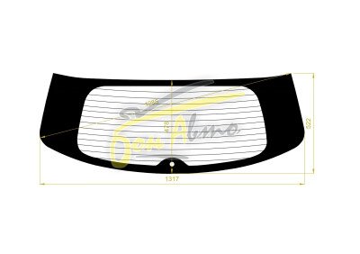 Стекло заднее с обогревом NISSAN TIIDA 2015- (C13-5d h/b) 1 отверстие 
Бренд: BENSON