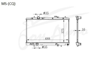 Радиатор MITSUBISHI MIRAGE DINGO 1998-2003 (CQ) (4G13,4G15,4G93) 
Бренд: TONGSHI PL16MT