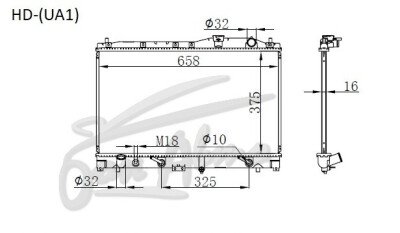 Радиатор ACURA TL 1995-1998 (UA1) (G20A) 
Бренд: TONGSHI PL16AT