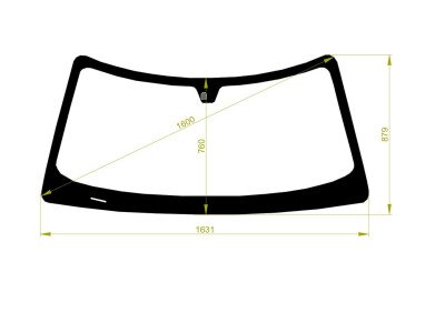 Стекло лобовое CHRYSLER 300C 2004-2010 (LHD-5d wag) место под датчик дождя 
Бренд: КМК с синей полосой