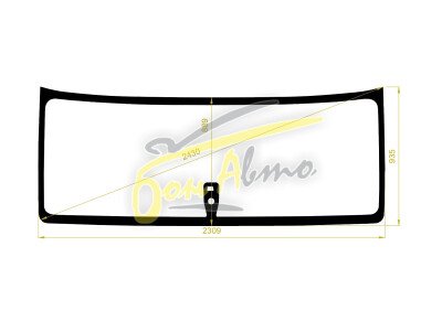 Стекло лобовое MERCEDES ACTROS 2012- (2309*935*2430-2019) место под 1 камеру, место под датчик дождя, 
Бренд: BENSON с синей полосой