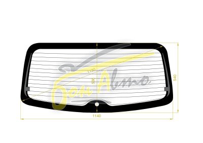 Стекло заднее с обогревом MAZDA 323 1998-2004 (BJ-5d wag) 1 отверстие 
Бренд: FYG