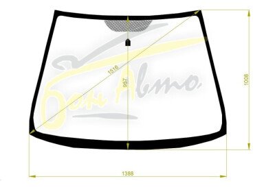 Стекло лобовое HONDA CIVIC 2000-2005 (EP3-3d h/k) 
Бренд: BSG с синей полосой