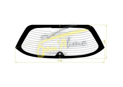 Стекло заднее с обогревом HONDA CIVIC 2000-2005 (EU1-5d h/b) 1 отверстие 
Бренд: ZDG