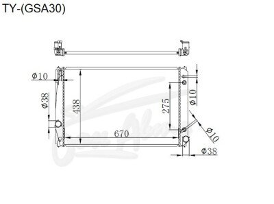 Радиатор TOYOTA ALPHARD 2008-2015 (GGH20) (2GR) 
Бренд: TONGSHI PL16AT