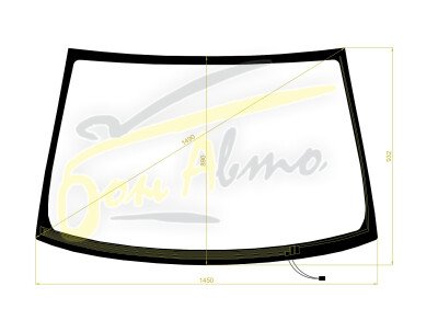 Стекло лобовое MAZDA FAMILIA 1999-2006 (Y11-5d wag) обогрев щеток 
Бренд: BENSON с синей полосой