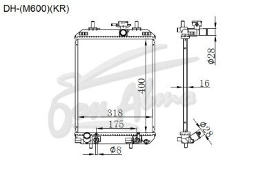 Радиатор DAIHATSU BOON 2010-2016 (M600) (1KR) 
Бренд: TONGSHI PL16AT