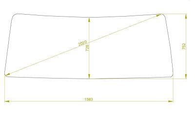 Стекло лобовое HINO RANGER 1980-1989 (FD171-wide) 1983*752*2020 
Бренд: ZDG
