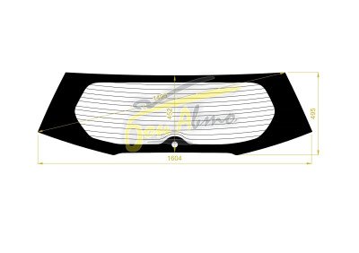 Стекло заднее с обогревом CITROEN C-CROSSER 2006- (EP) 1 отверстие 
Бренд: КМК