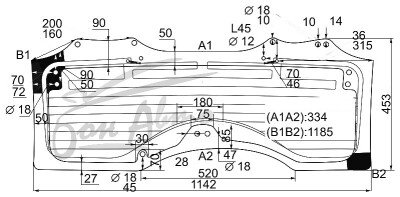 Стекло заднее с обогревом TOYOTA FJ CRUISER 2005-2018 (J15) 14 отверстий 
Бренд: BSG