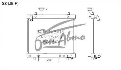Радиатор SUZUKI EVERY 2005-2015 (DA64) (K6) 
Бренд: TONGSHI PL26AT
