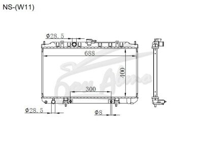 Радиатор NISSAN AVENIR 1998-2006 (W11) (QG,QR) 
Бренд: TONGSHI PL16AT