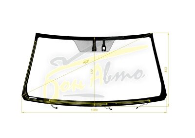 Стекло лобовое TOYOTA LAND CRUISER 2007-2021 (J200-LHD-2015) обогрев щеток, место под датчик дождя, 
Бренд: BENSON с зеленой полосой