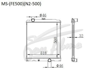Радиатор MITSUBISHI CANTER 1993-2002 (FE500,FE600)(N2-500) (4M,4D) 
Бренд: TONGSHI PL32MT
