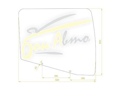 Стекло боковое MAN TGA-SERIES 2000- TGA 2 отверстия FD/RH 
Бренд: КМК