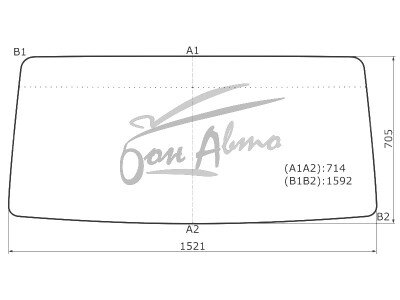 Стекло лобовое TAGAZ MASTER 2009-2012 (LC100-1520*718*1594) 
Бренд: ZDG с зеленой полосой