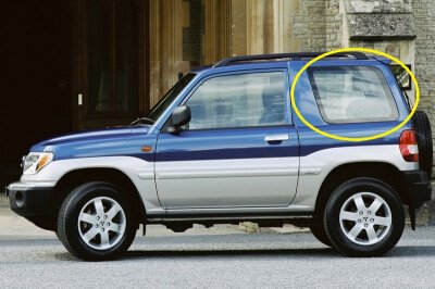 Стекло боковое MITSUBISHI PAJERO PININ 1998-2005 (H76-3d) SW/LH/X молдинг, 
Бренд: BENSON Тонированное