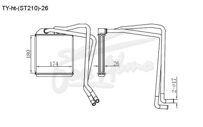 Радиатор отопителя TOYOTA CALDINA 1992-2002 (ST190)(1996-) 
Бренд: TONGSHI AL26