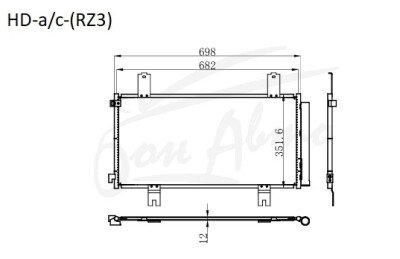 Радиатор кондиционера HONDA ZR-V 2022- (RZ3) 
Бренд: TONGSHI AL12