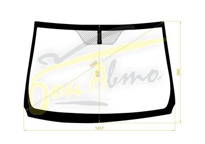 Стекло лобовое TOYOTA MARK X ZIO 2007-2013 (ANA10-RHD) 
Бренд: FYG с зеленой полосой