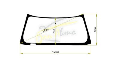 Стекло лобовое CHEVROLET TAHOE 2000-2006 (GMT800) молдинг, 
Бренд: ZDG с синей полосой