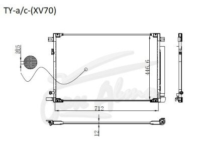 Радиатор кондиционера TOYOTA CAMRY 2017- (ASV70) 
Бренд: TONGSHI AL12