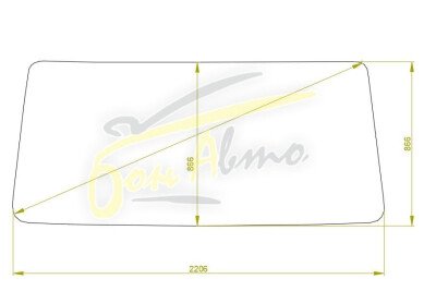 Стекло лобовое ISUZU FORWARD 1994- (FVR-wide-2206*866*2252) 
Бренд: ZDG с синей полосой