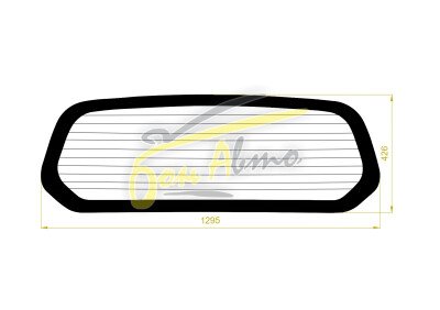 Стекло заднее с обогревом MITSUBISHI TRITON 2006-2015 (KB9T) молдинг, 
Бренд: BENSON Тонированное