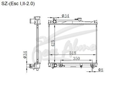 Радиатор SUZUKI VITARA 1997-2005 (TA,TD52-62) (J20,H25) 
Бренд: TONGSHI PL26AT