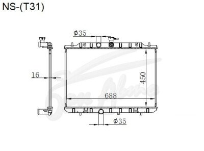Радиатор SUZUKI LANDY 2010-2016 (C26) (MR20) 
Бренд: TONGSHI PL16MT